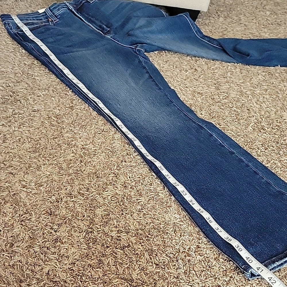 Judy Blue Jeans Whiskered Boot Cut Daisy Short Inseam 15 / 32 Dark Blue New - Picture 10 of 14